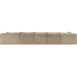 Meridian Furniture 5-Piece Taupe Corduroy Performance Fabric Modular Sectional