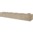 Meridian Furniture 5-Piece Taupe Corduroy Performance Fabric Modular Sectional