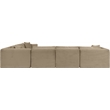Meridian Furniture 6-Piece Taupe Corduroy Performance Fabric Modular Sectional