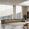 Meridian Furniture 6-Piece Taupe Corduroy Performance Fabric Modular Sectional