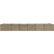 Meridian Furniture 6-Piece Taupe Corduroy Performance Fabric Modular Sectional