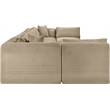Meridian Furniture 8-Piece Taupe Corduroy Performance Fabric Modular Sectional