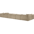 Meridian Furniture 8-Piece Taupe Corduroy Performance Fabric Modular Sectional