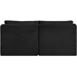 Meridian Furniture 2-Piece Black Corduroy Performance Fabric Modular Sofa