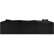 Meridian Furniture 4-Piece Black Corduroy Performance Fabric Modular Sectional