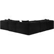 Meridian Furniture 5-Piece Black Corduroy Performance Fabric Modular Sectional