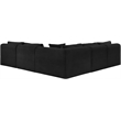 Meridian Furniture 5-Piece Black Corduroy Performance Fabric Modular Sectional