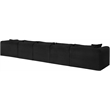 Meridian Furniture 5-Piece Black Corduroy Performance Fabric Modular Sectional