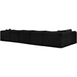 Meridian Furniture 6-Piece Black Corduroy Performance Fabric Modular Sectional