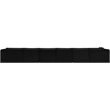 Meridian Furniture 6-Piece Black Corduroy Performance Fabric Modular Sectional