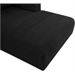 Meridian Furniture 6-Piece Black Corduroy Performance Fabric Modular Sectional