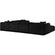 Meridian Furniture 7-Piece Black Corduroy Performance Fabric Modular Sectional