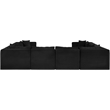 Meridian Furniture 8-Piece Black Corduroy Performance Fabric Modular Sectional