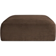 Meridian Furniture Shaggy Brown Corduroy Performance Fabric Ottoman