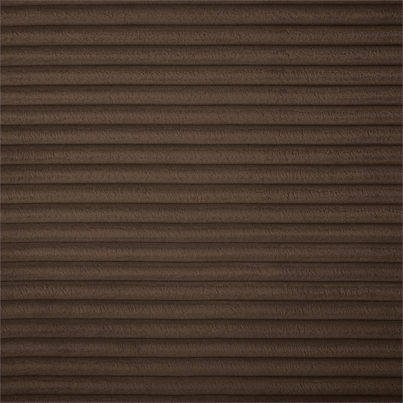 Meridian Furniture Shaggy Brown Corduroy Performance Fabric Ottoman