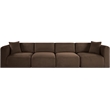 Meridian Furniture 4-Piece Brown Corduroy Performance Fabric Modular Sofa