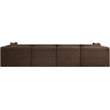 Meridian Furniture 4-Piece Brown Corduroy Performance Fabric Modular Sofa
