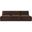 Meridian Furniture 3-Piece Brown Corduroy Performance Fabric Modular Sofa
