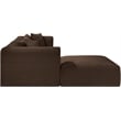 Meridian Furniture 4-Piece Brown Corduroy Performance Fabric Modular Sectional
