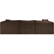Meridian Furniture 4-Piece Brown Corduroy Performance Fabric Modular Sectional