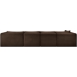 Meridian Furniture 4-Piece Brown Corduroy Performance Fabric Modular Sectional