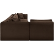 Meridian Furniture 5-Piece Brown Corduroy Performance Fabric Modular Sectional