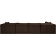 Meridian Furniture 5-Piece Brown Corduroy Performance Fabric Modular Sectional