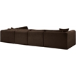 Meridian Furniture 5-Piece Brown Corduroy Performance Fabric Modular Sectional