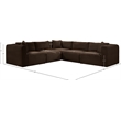 Meridian Furniture 5-Piece Brown Corduroy Performance Fabric Modular Sectional