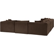 Meridian Furniture 5-Piece Brown Corduroy Performance Fabric Modular Sectional