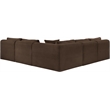 Meridian Furniture 5-Piece Brown Corduroy Performance Fabric Modular Sectional