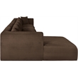 Meridian Furniture 5-Piece Brown Corduroy Performance Fabric Modular Sectional