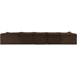 Meridian Furniture 5-Piece Brown Corduroy Performance Fabric Modular Sectional