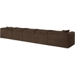 Meridian Furniture 5-Piece Brown Corduroy Performance Fabric Modular Sectional