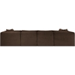 Meridian Furniture 6-Piece Brown Corduroy Performance Fabric Modular Sectional