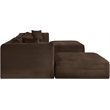Meridian Furniture 6-Piece Brown Corduroy Performance Fabric Modular Sectional