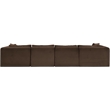 Meridian Furniture 6-Piece Brown Corduroy Performance Fabric Modular Sectional