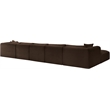 Meridian Furniture 6-Piece Brown Corduroy Performance Fabric Modular Sectional