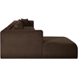 Meridian Furniture 6-Piece Brown Corduroy Performance Fabric Modular Sectional