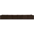 Meridian Furniture 6-Piece Brown Corduroy Performance Fabric Modular Sectional