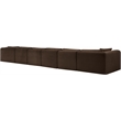 Meridian Furniture 6-Piece Brown Corduroy Performance Fabric Modular Sectional