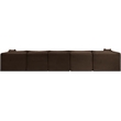 Meridian Furniture 7-Piece Brown Corduroy Performance Fabric Modular Sectional