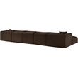 Meridian Furniture 7-Piece Brown Corduroy Performance Fabric Modular Sectional