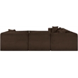 Meridian Furniture 7-Piece Brown Corduroy Performance Fabric Modular Sectional