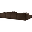 Meridian Furniture 7-Piece Brown Corduroy Performance Fabric Modular Sectional