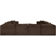 Meridian Furniture 8-Piece Brown Corduroy Performance Fabric Modular Sectional