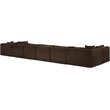 Meridian Furniture 8-Piece Brown Corduroy Performance Fabric Modular Sectional