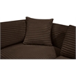 Meridian Furniture 8-Piece Brown Corduroy Performance Fabric Modular Sectional
