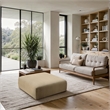 Meridian Furniture Shaggy Camel Corduroy Performance Fabric Ottoman