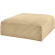 Meridian Furniture Shaggy Camel Corduroy Performance Fabric Ottoman